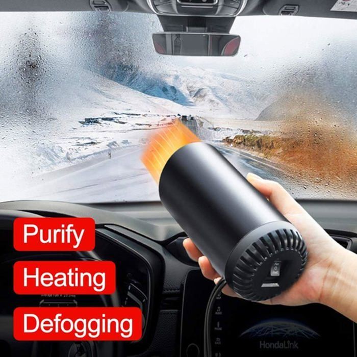 Aquecedor Automotivo - 12V 150W 2 em 1 Rápido - Desembaçador de Para-brisa, Desembaçador Portátil e Aquecedor Auxiliar para Autocaravanas e Vans