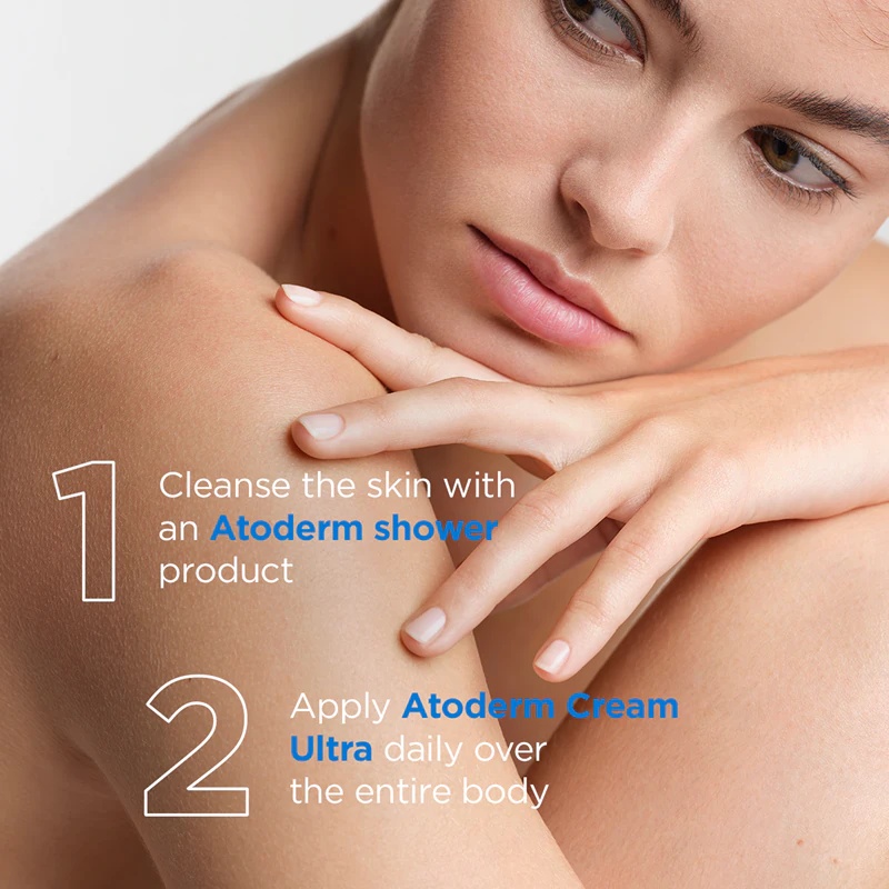 „Bioderma Atoderm Créme Ultra Nourishing“ kūno kremas normaliai, sausai ir jautriai odai, be kvapiklių
