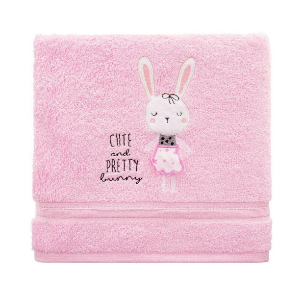 Ręcznik dziecięcy 50x90 Bunny króliczek różowy Baby