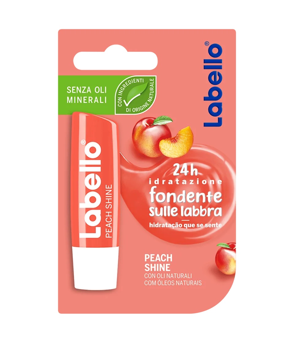 LABELLO Labello Peach Shine 5g Hydraterende Crème