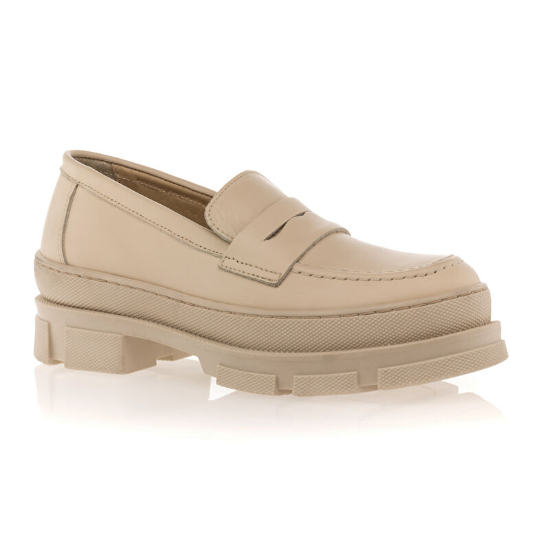Mocassins / chaussures bateau Femme Beige