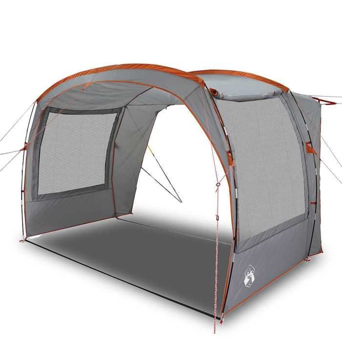 vidaXL Tienda de campaña impermeable gris y naranja para coche, tienda de campaña, tienda de jardín, refugio exterior, tienda de camping, refugio 4009514