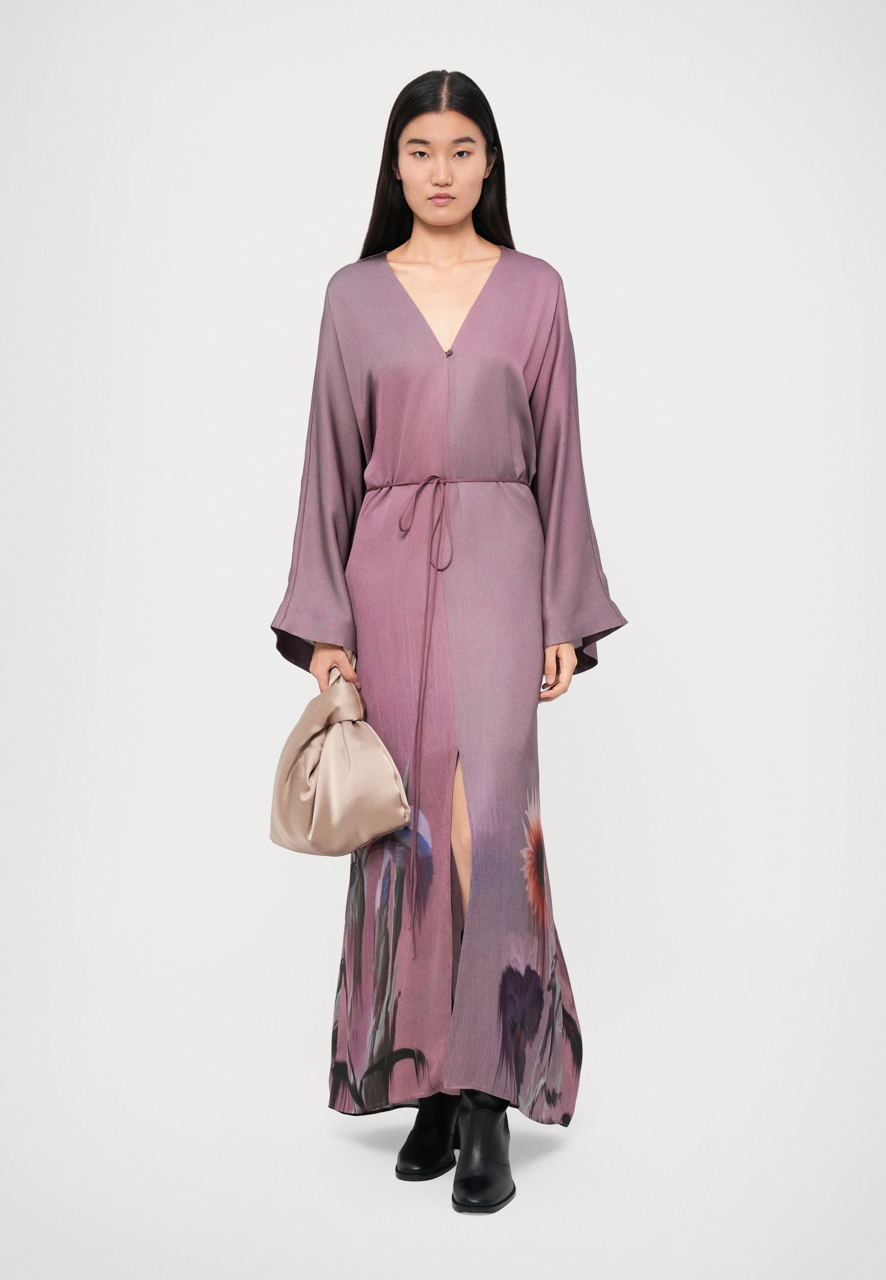 Maxi šaty - purpurová