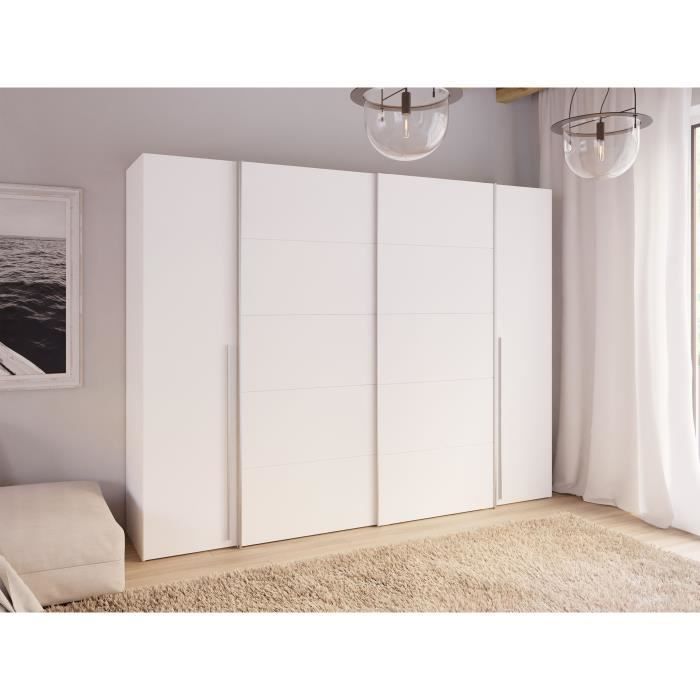 Kledingkast - Matwit - 2 draaideuren + 2 schuifdeuren - B 270,3 x D 61,2 x H 210 cm - NARAGO
