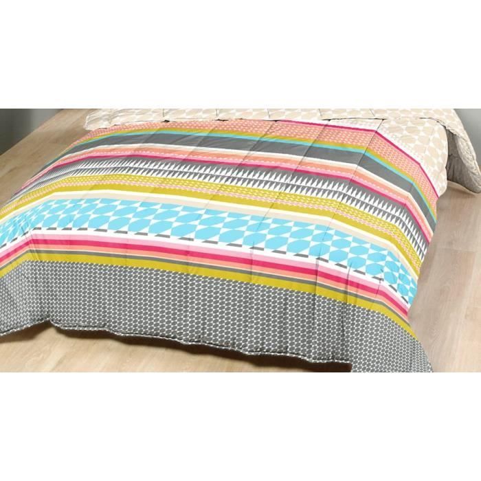 Edredón beige de peso medio - 1 persona 140x200 - MORTREUX