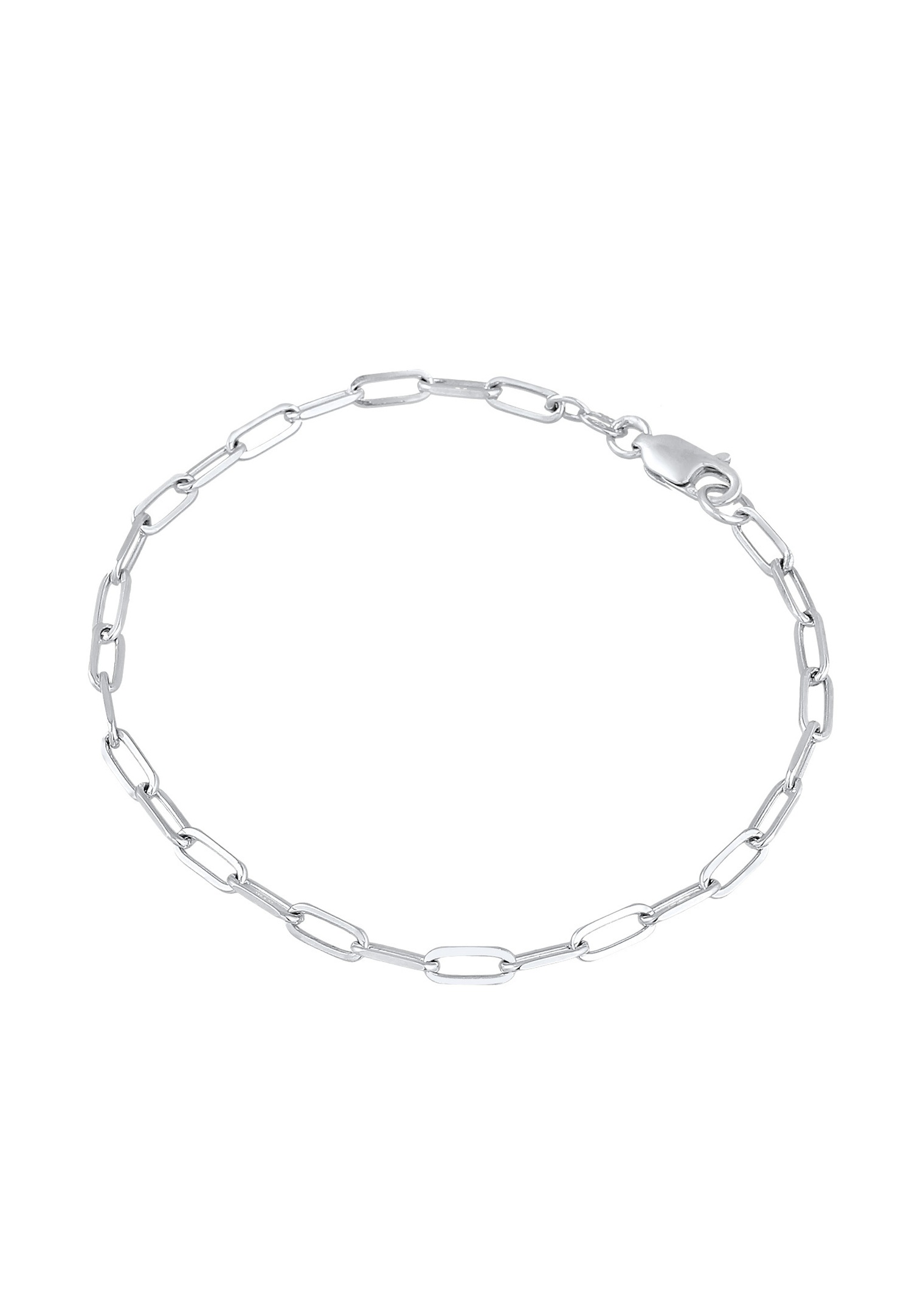 Elli Femmes maillons Ovale Basic Chain Blogueur tendance en argent sterling 925