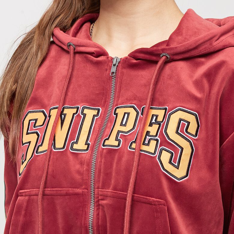 Velours trainingsjack met College-logo