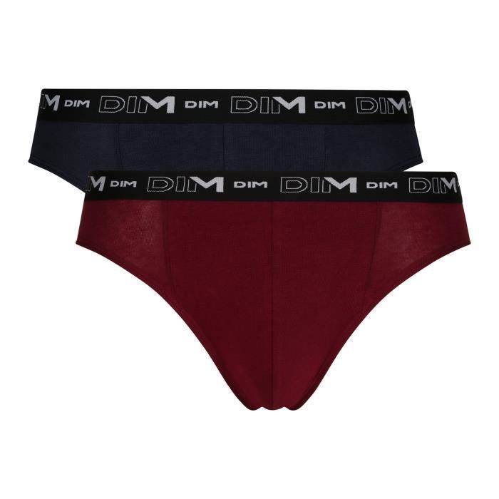 Calzoncillos - DIM - Algodón elástico - Paquete de 2 - Negro - Cintura elástica