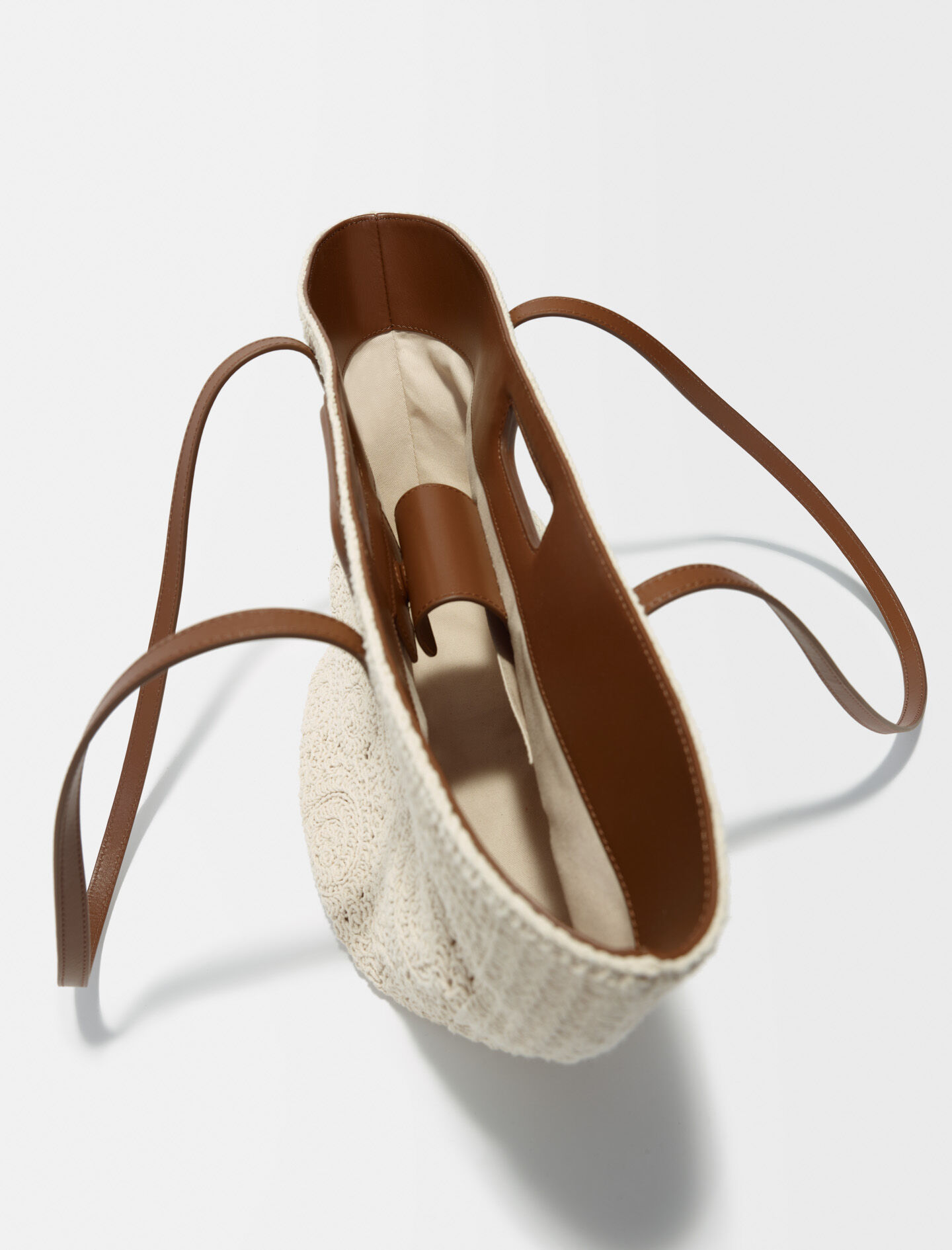 Macramé mand - Tabak