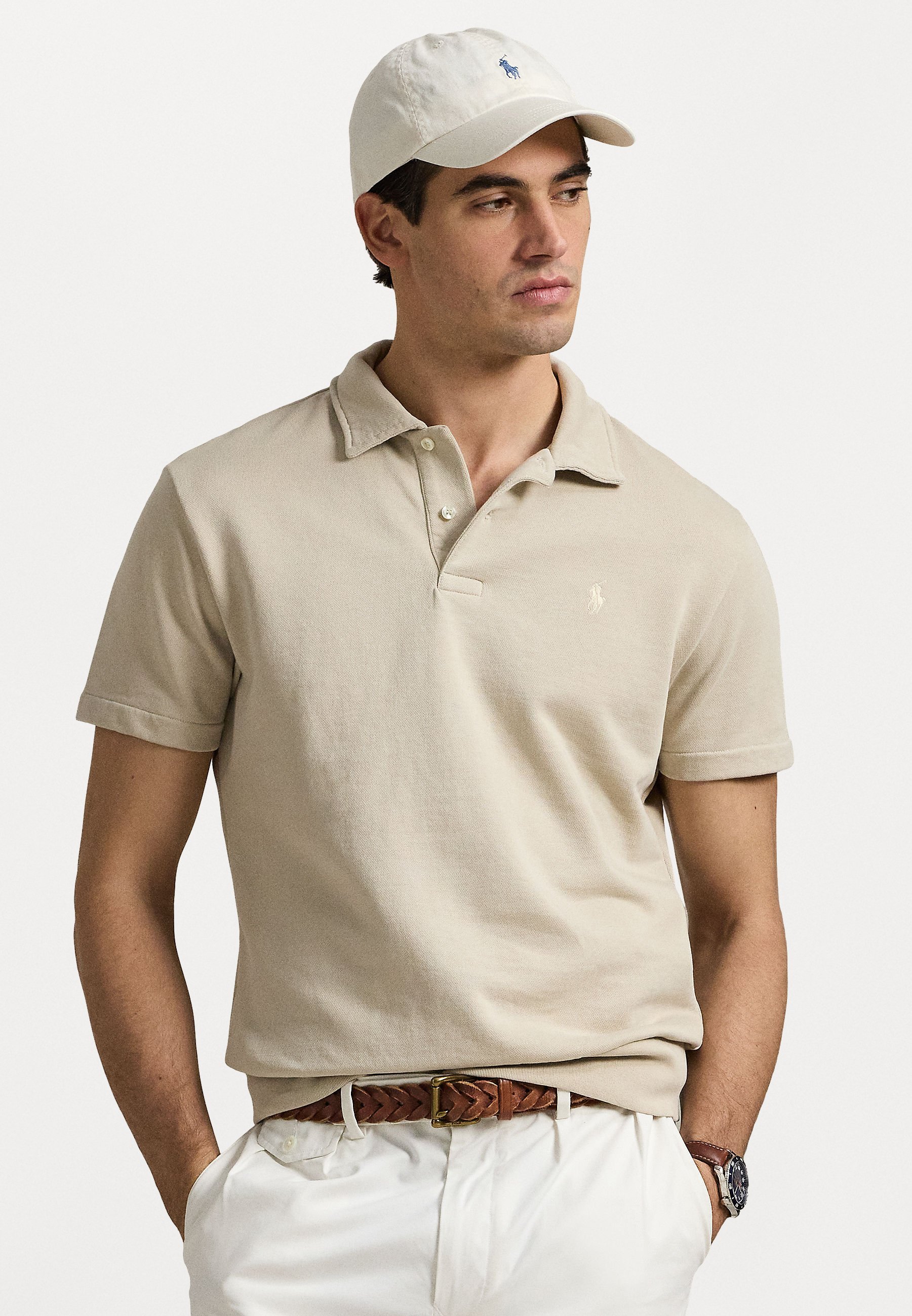 Felpa Polo Ralph Lauren Loopback Fleece Polo-Collar - Polo - grigio gres