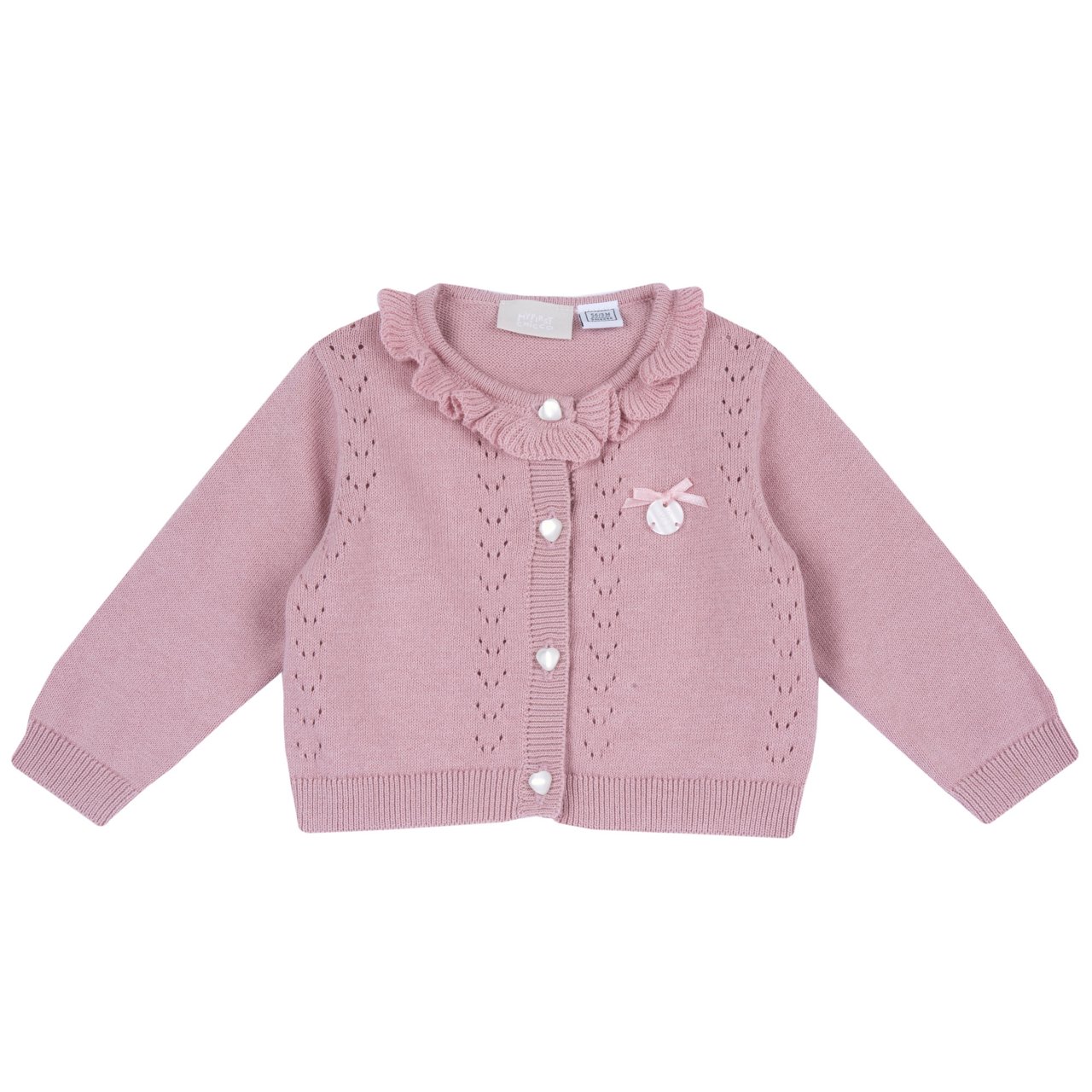 Rüschenstrickjacke