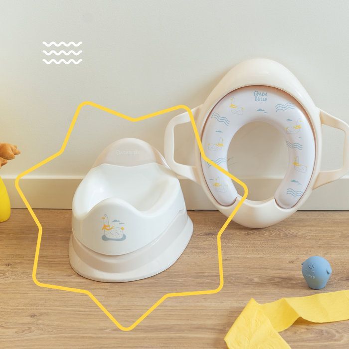 Badabulle - Baby Potty with Removable Bowl - Ergonomic Seat - Easy Cleaning - From 12 Months - Seagull