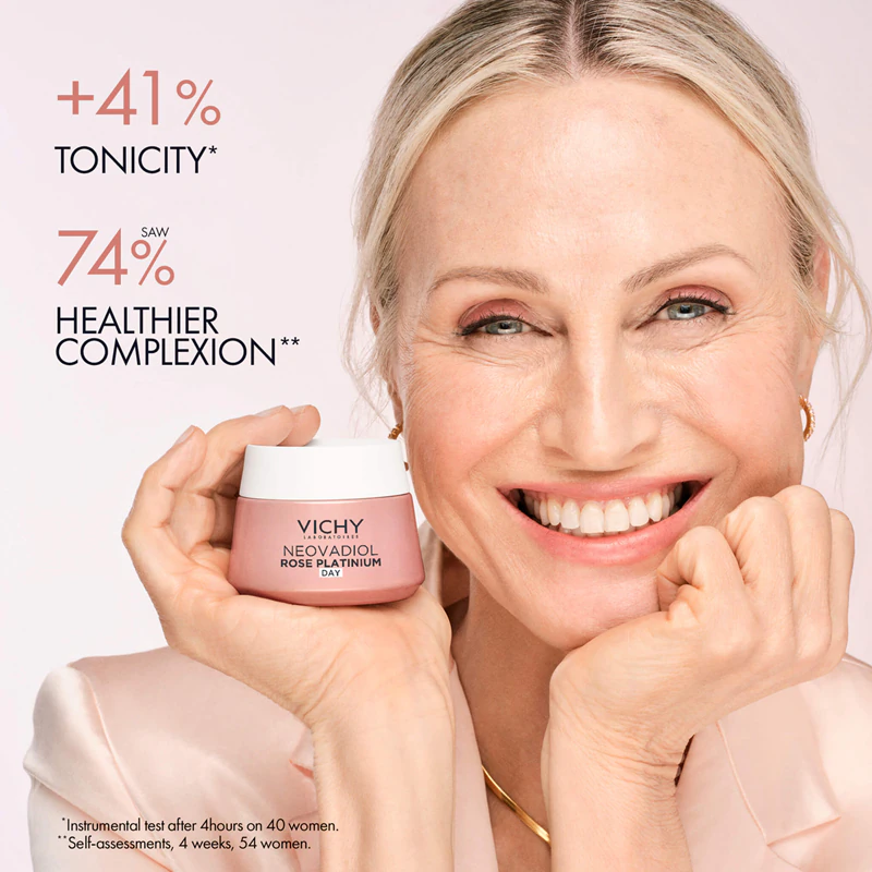 Creme de dia iluminador e firmador Vichy Neovadiol Rose Platinum Complex para pele madura
