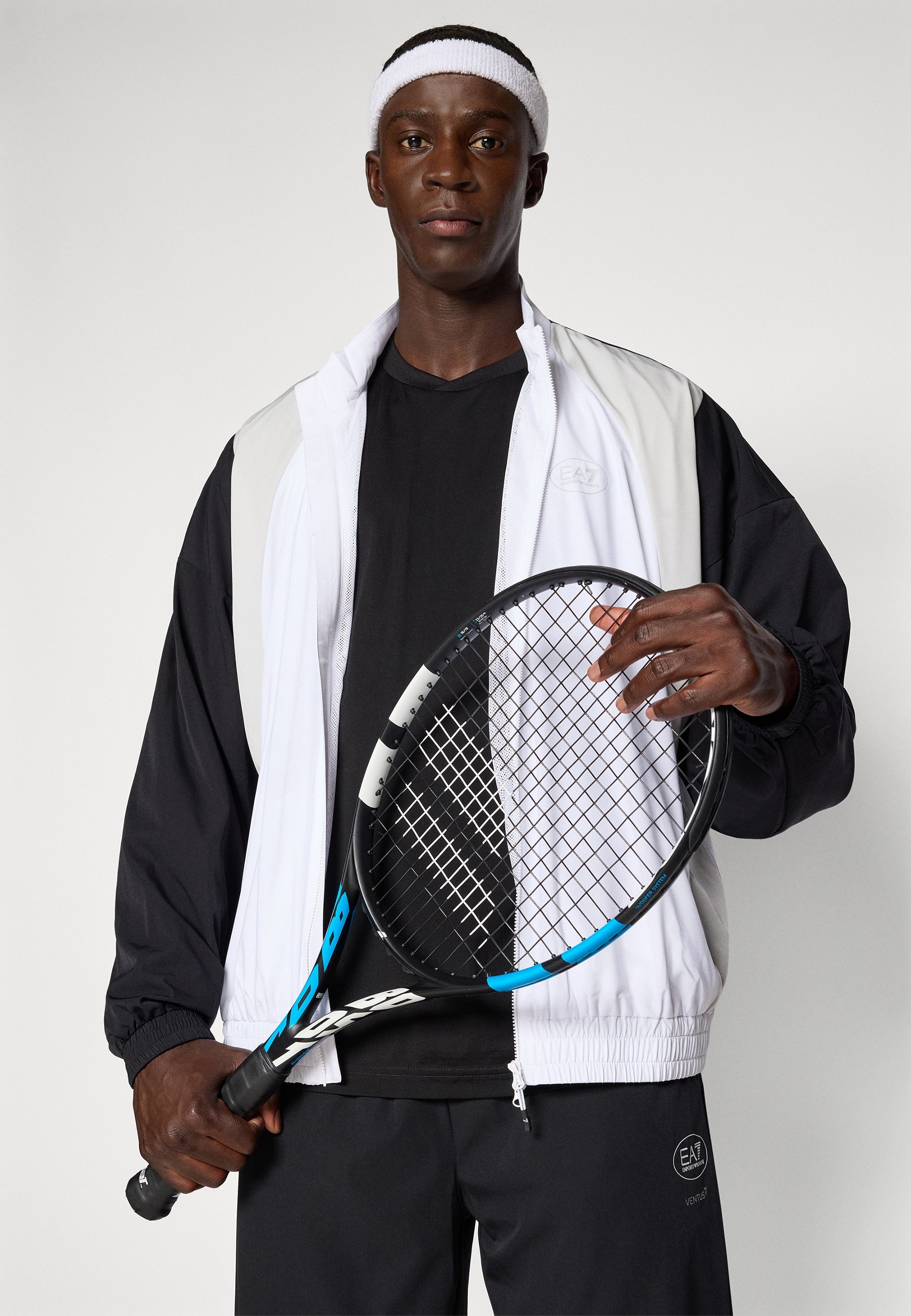 EA7 Emporio Armani TENNIS PRO TRACKSUIT COLOURBLOCK SET - Trainingspak - zwart