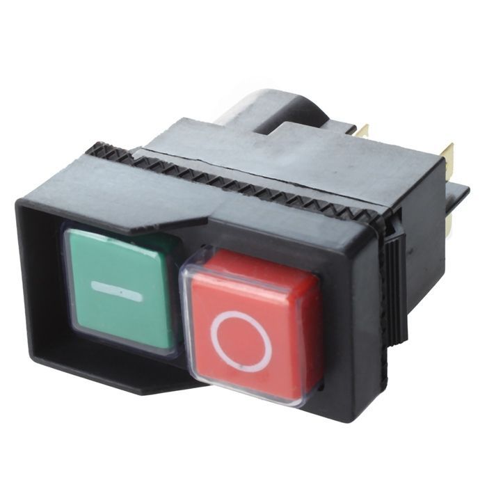 2 interruptores electromagnéticos CK21 para hormigonera de 240 V, color negro, rojo y verde. 2 interruptores de encendido/apagado.