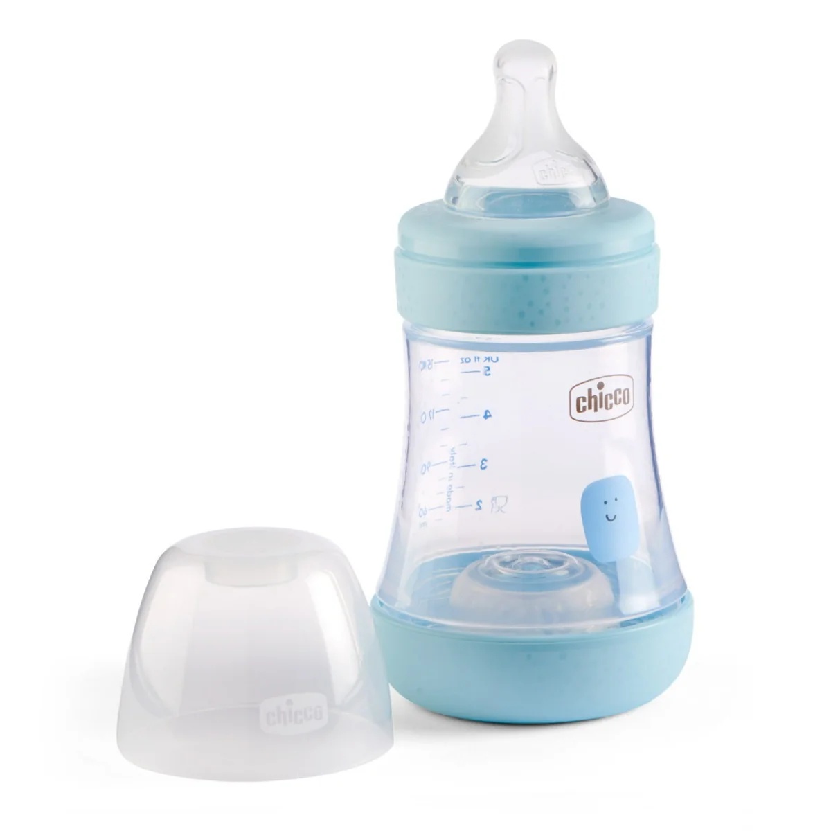 CHICCO Chicco Perfect5 blaue Flasche 150ml silber 1 Loch