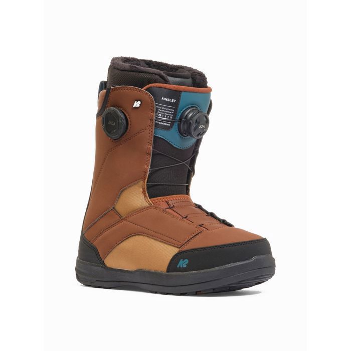 Botas de snowboard K2 Kinsley para mujer, color marrón.