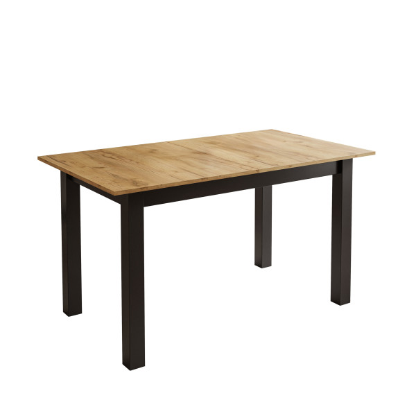 Stół rozkładany ARTON 140 cm Dąb craft złoty/nogi czarne