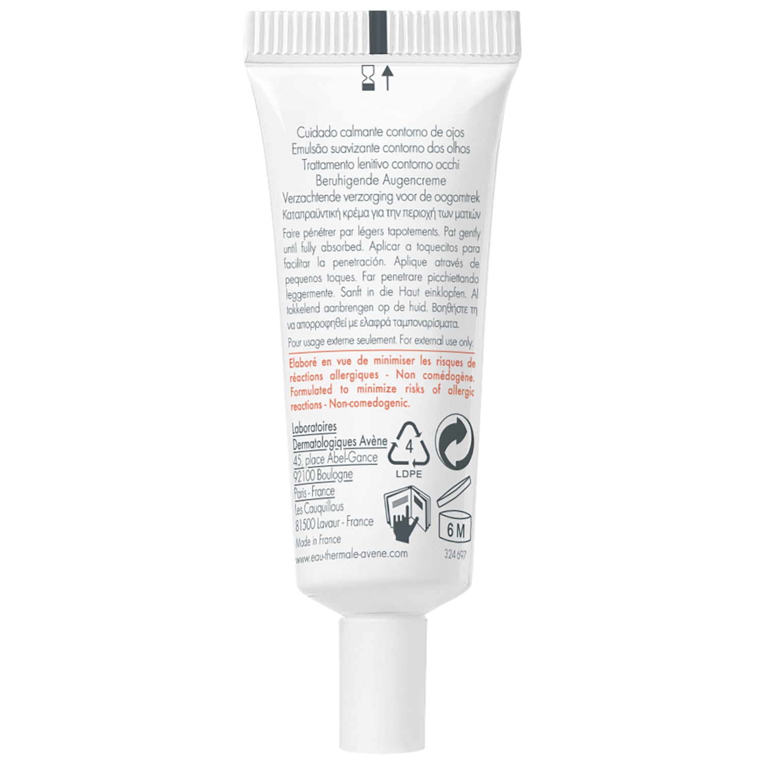 Avène Eye Cream Les Essentiels Les Essentiels nyugtató szemkörnyékápoló krém - 10 ml
