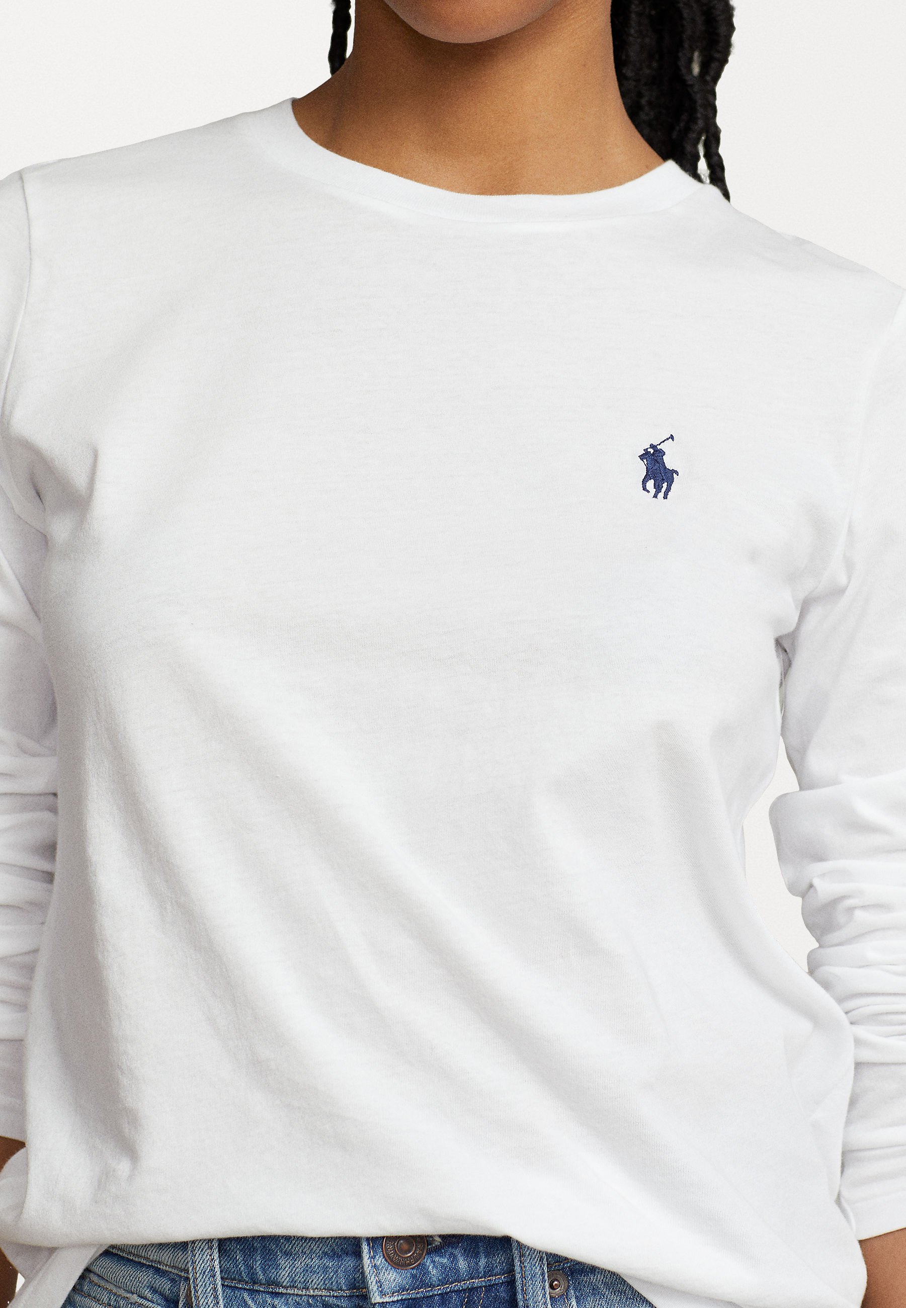 Polo Ralph Lauren LONG SLEEVE - Bluză cu mânecă lungă - alb