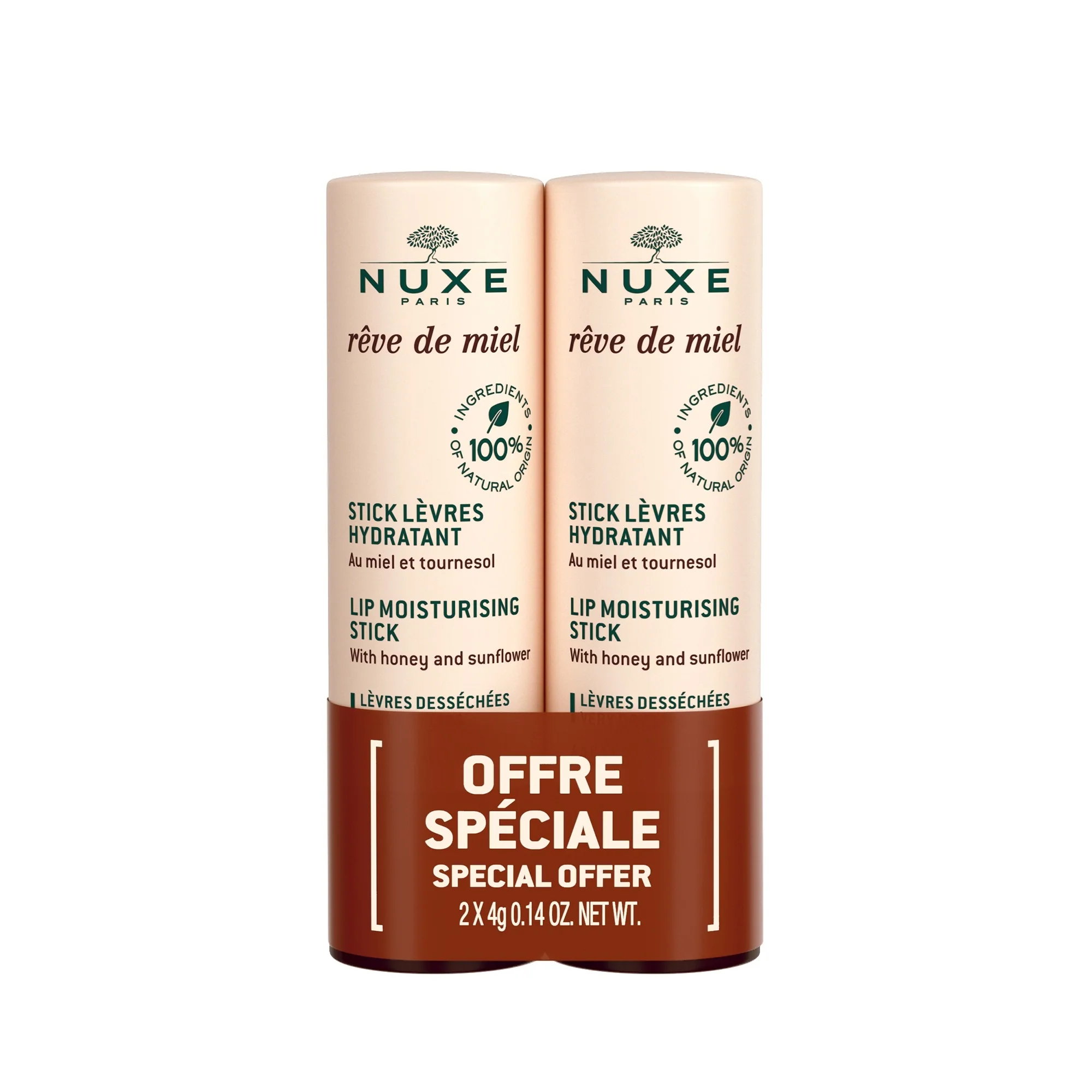 Reve de Miel Duo Stick Labbra Idratante Al Miele - Balsamo Labbra
