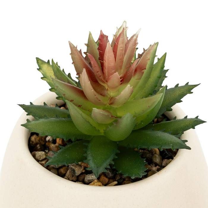 Planta artificial de Livy en maceta de cerámica, 17 cm de alto - Atmosphera interior design - Negro