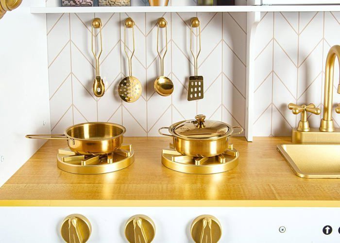 Gold - A Magnificent Children's Kitchen with Sound and Light Effects, Realistic Accessories, and Creative Play!