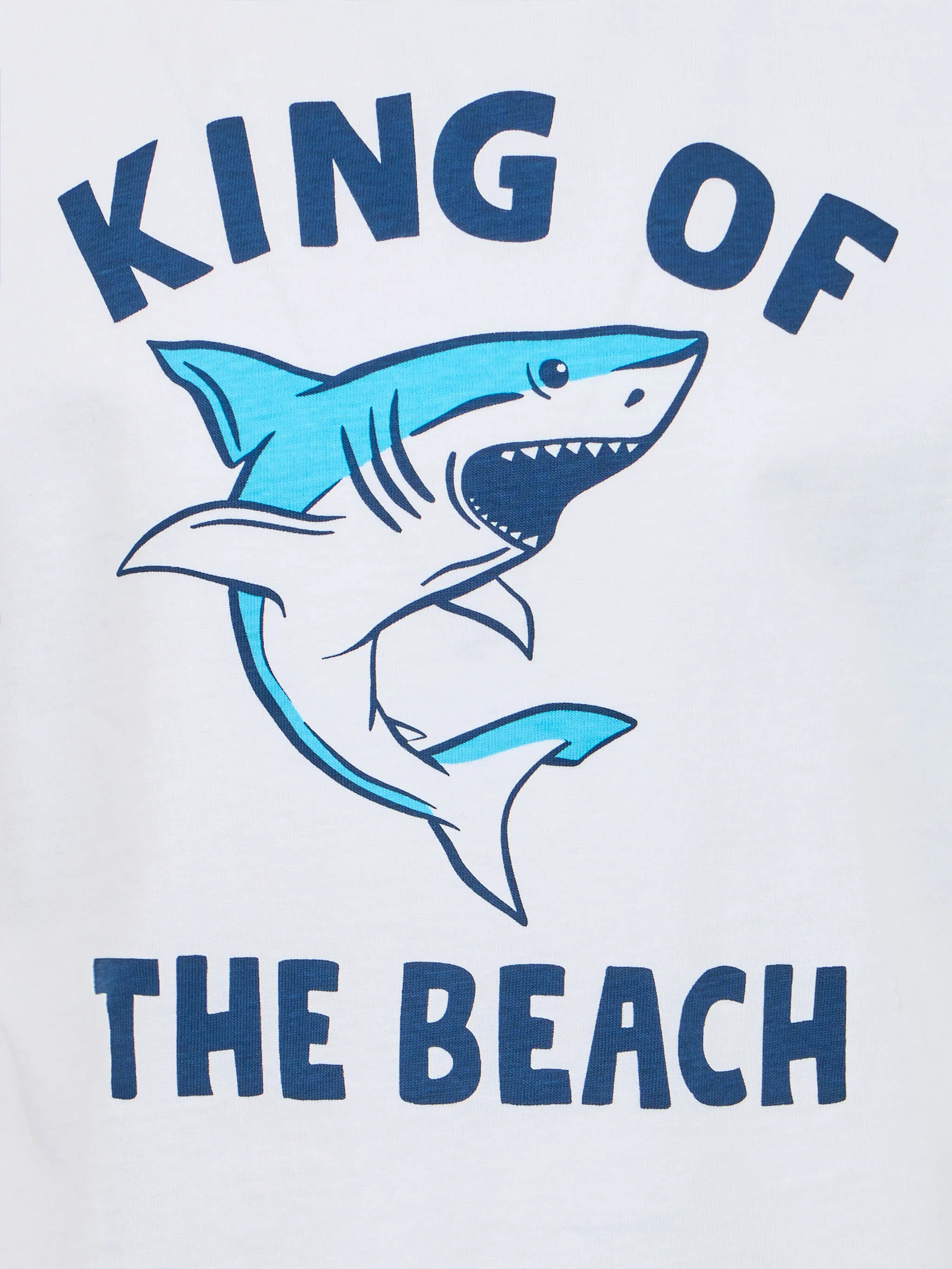 Camiseta de algodón con estampado de tiburón 