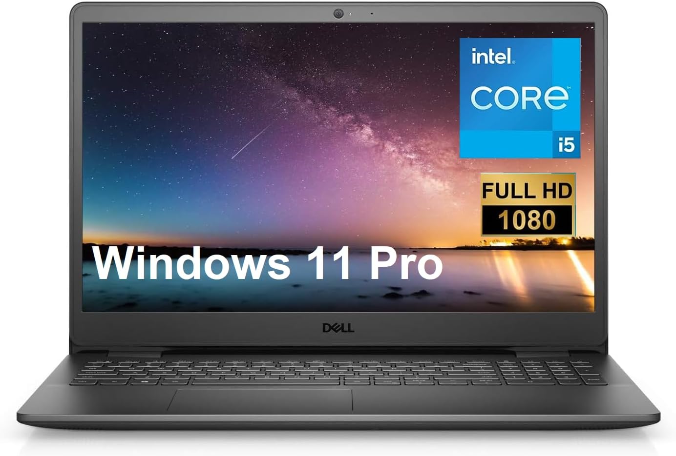Dell Inspiron 15 Business-Laptop (2023), 15,6 Zoll (39,6 cm), Full HD (1920 x 1080), Intel Core i5-1135G7 (2,4 GHz), Intel Iris Xe Grafik, Windows 11 Pro, Webcam, WLAN, Bluetooth, Carbon Black