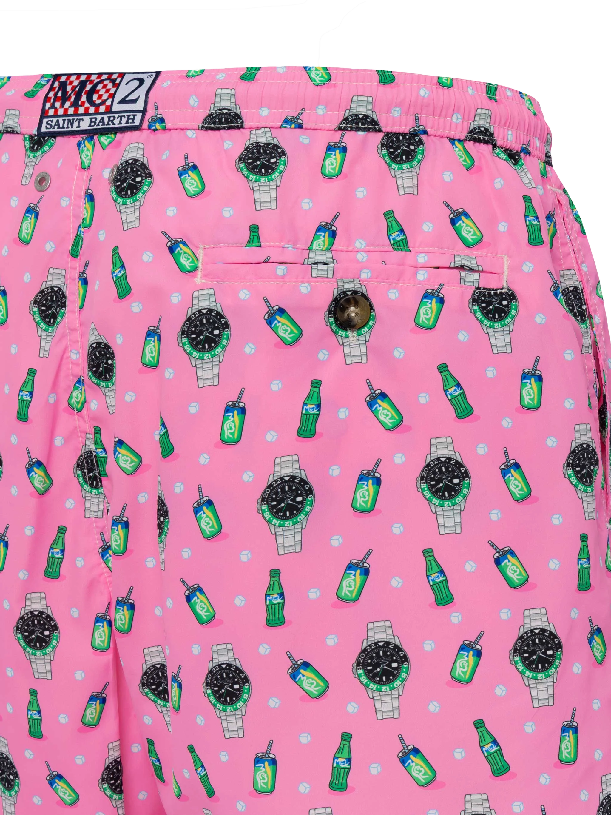 Zwemkleding met verlichtingseffect in lichtgewicht stof met klokprint.