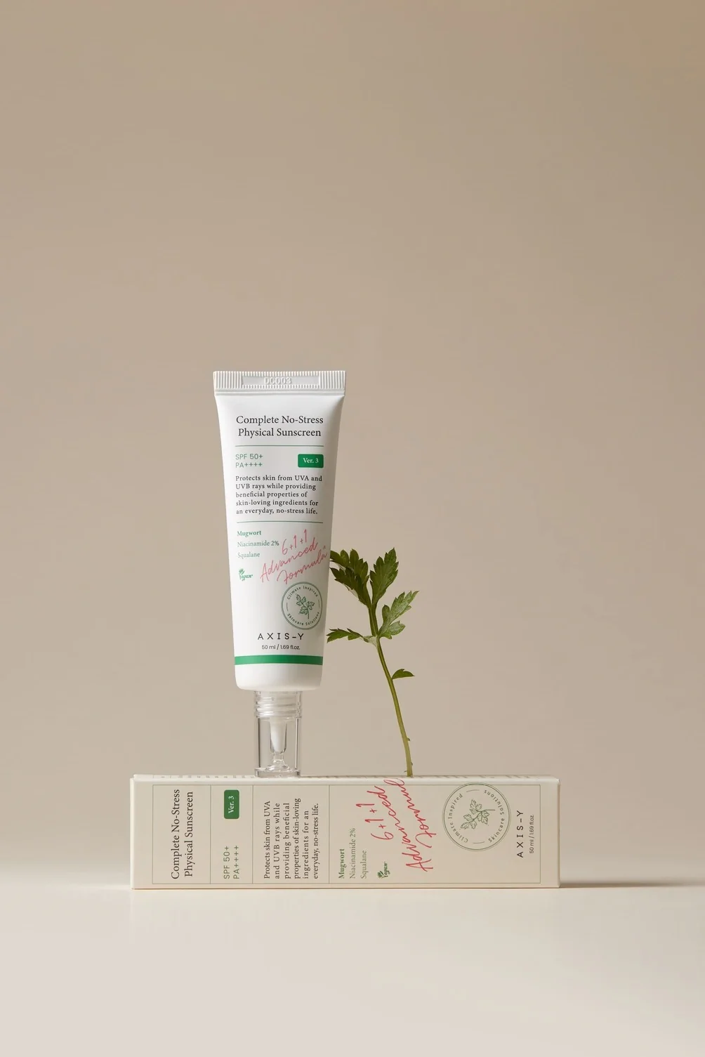6+1+1 Complete No-Stress Physical Sunscreen V.3 SPF50+ PA++++ - Solare viso alta prot.
