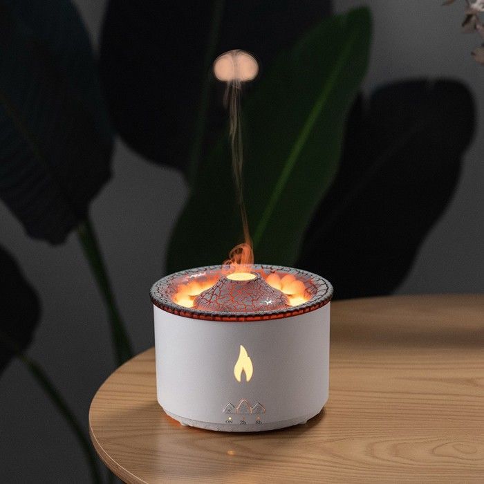 Humidificador de llama de simulación creativa, máquina de aromaterapia volcánica, máquina de aromaterapia de llama para aceites esenciales