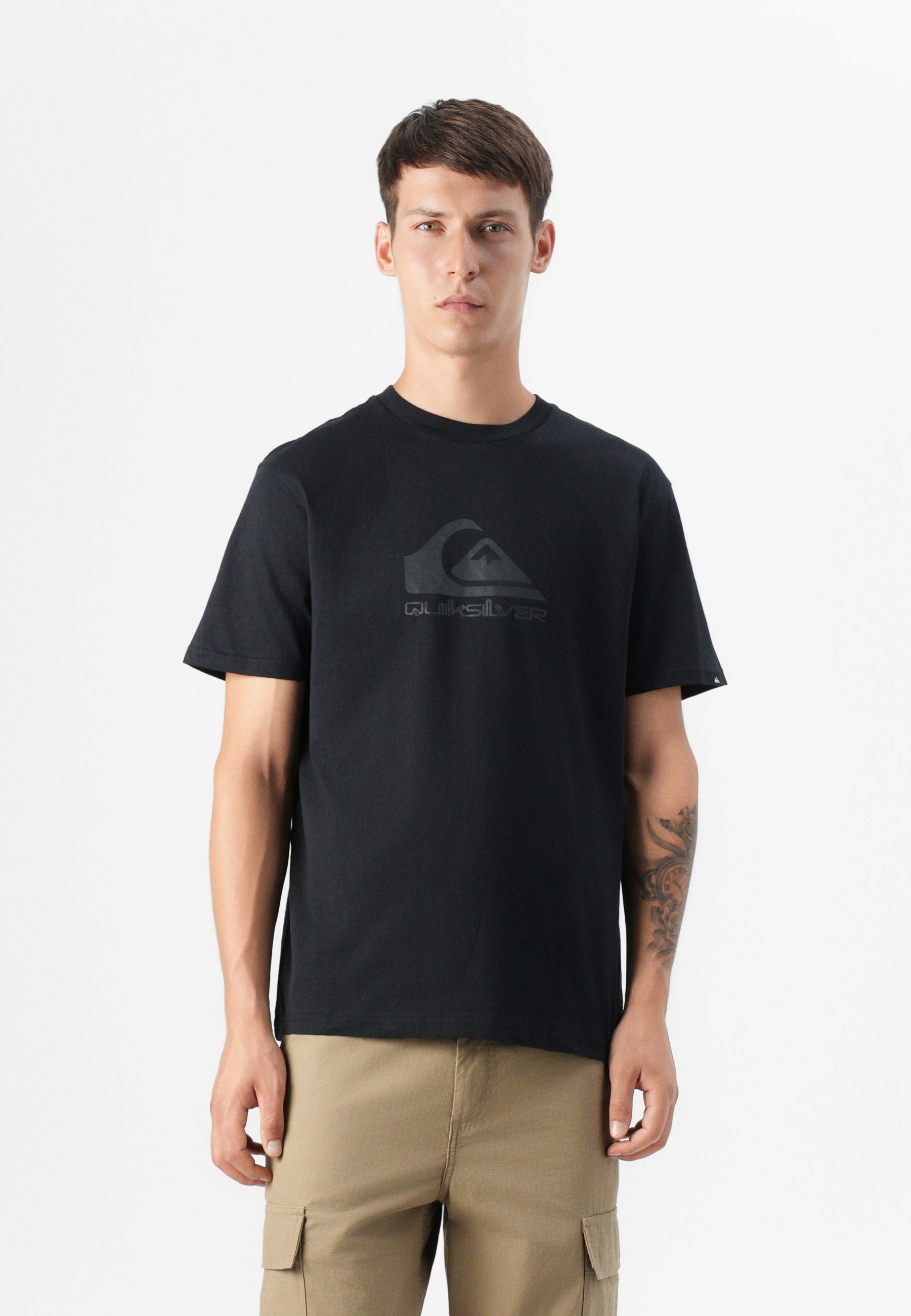 T-shirt imprimé Quiksilver EV COMP LOGO - noir