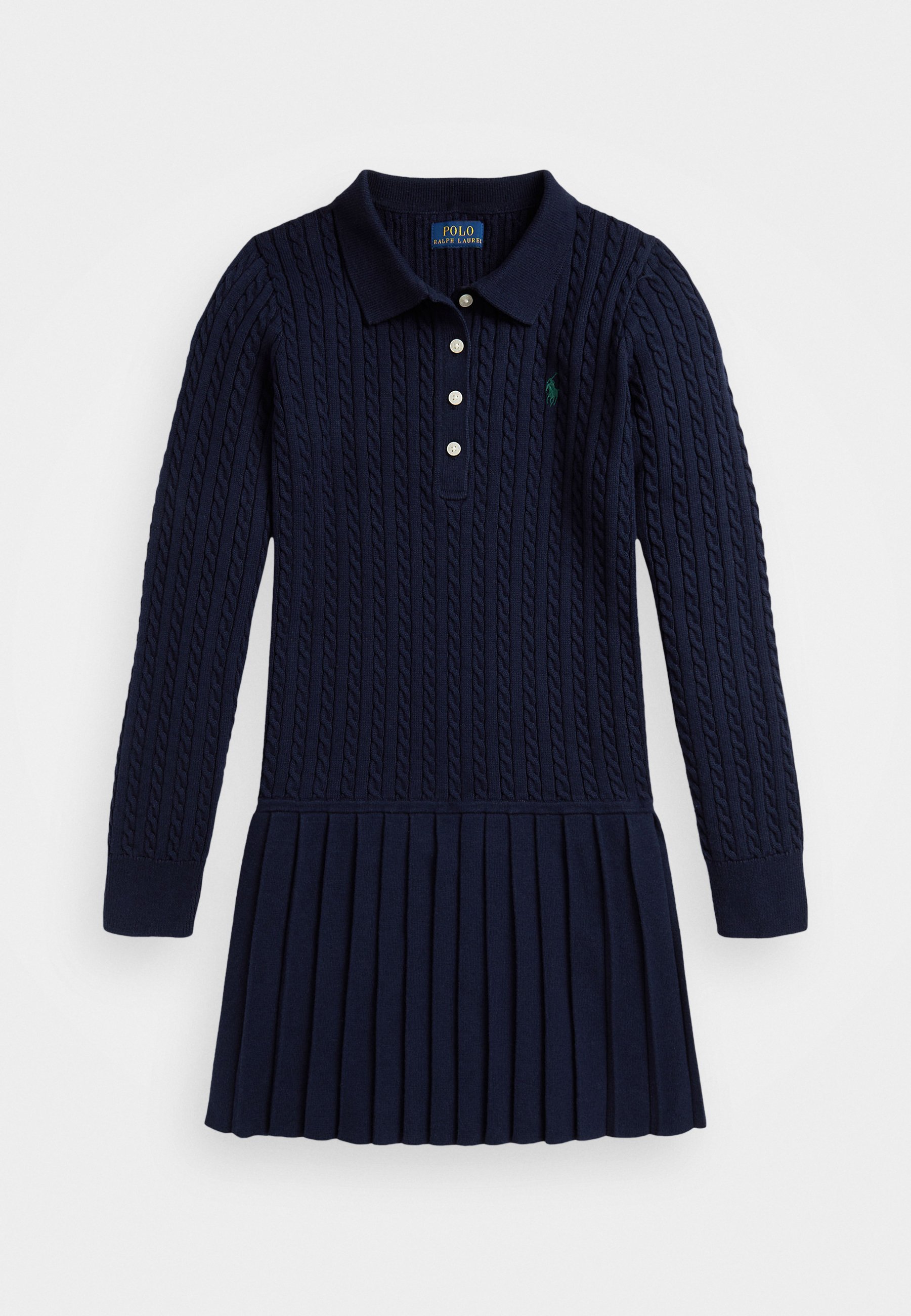 Polo Ralph Lauren MINI CABLE POLO SWEATER DRESS - Truijurk - marineblauw
