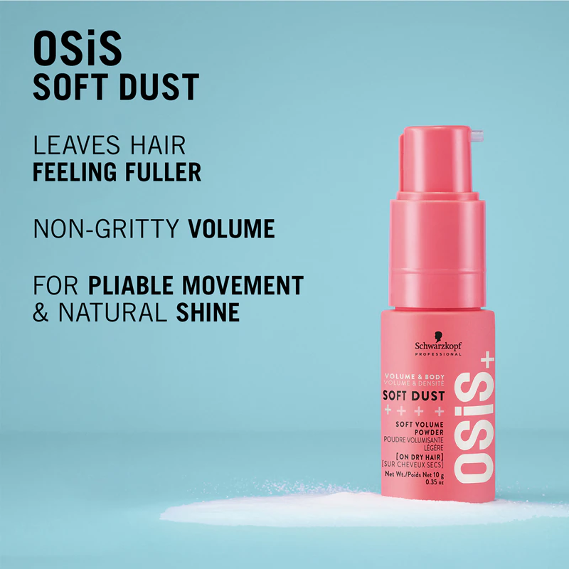 Pó capilar Schwarzkopf Professional Osis+ Soft Dust para volume e brilho.