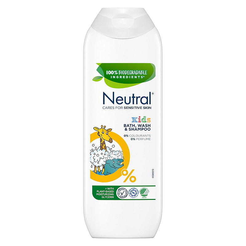 Neutrale douchegel/wasgel en shampoo