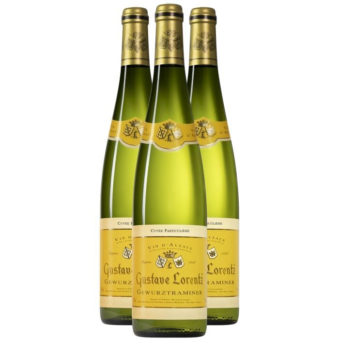 Gustave Lorentz Alsace Gewurztraminer Cuvée Particulière 2018 - Vino Blanco de Alsacia (3x75cl)