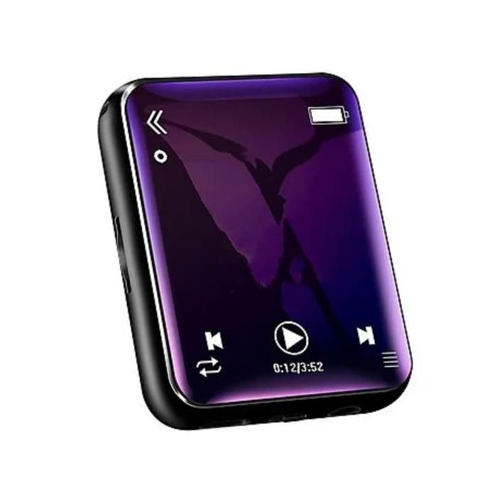 Reproductor MP4, Bluetooth, 16 GB, pantalla de 2 pulgadas, lector de libros electrónicos, batería de 400 mAh, negro