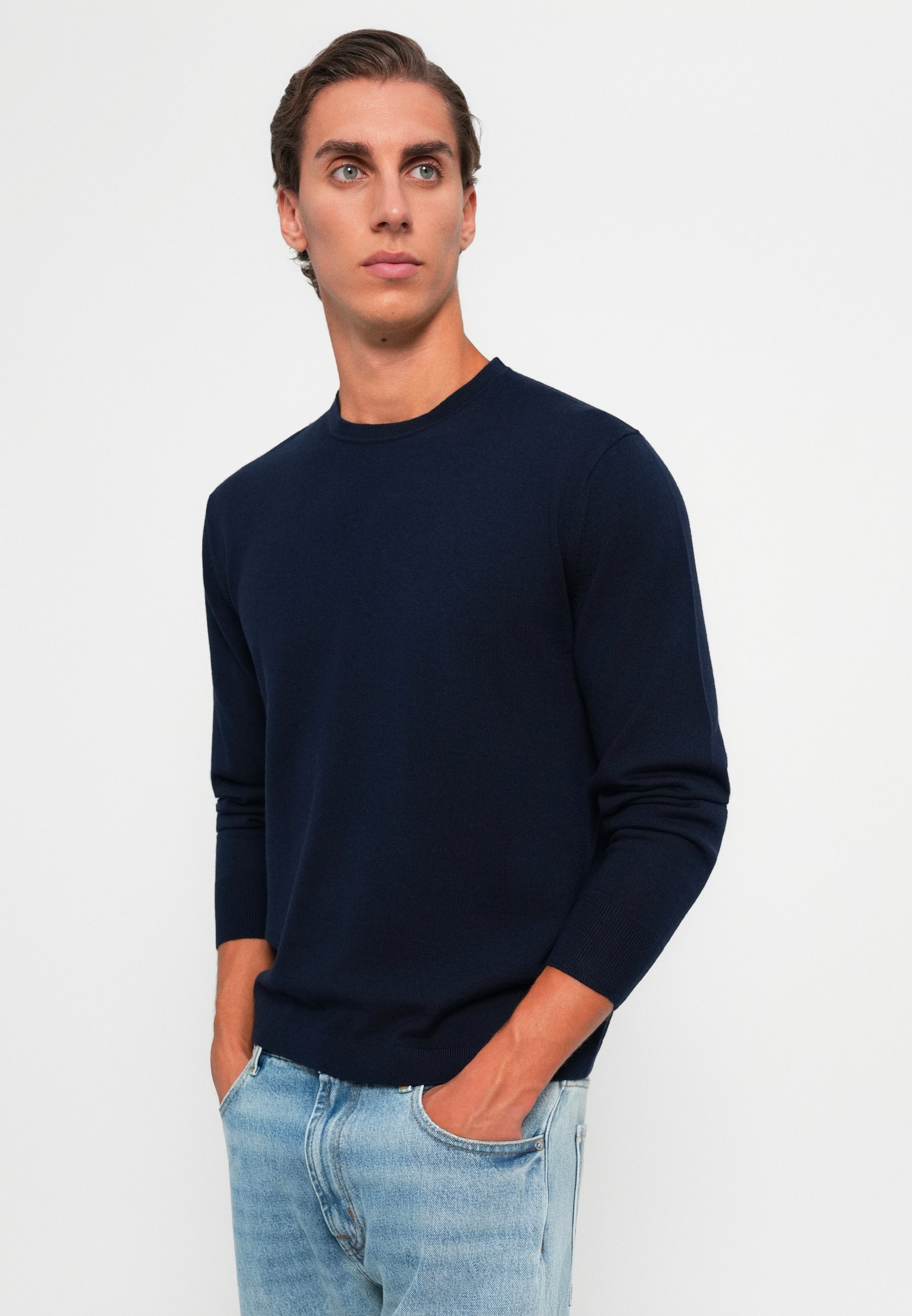 Calvin Klein CREW - Pull - saphir foncé