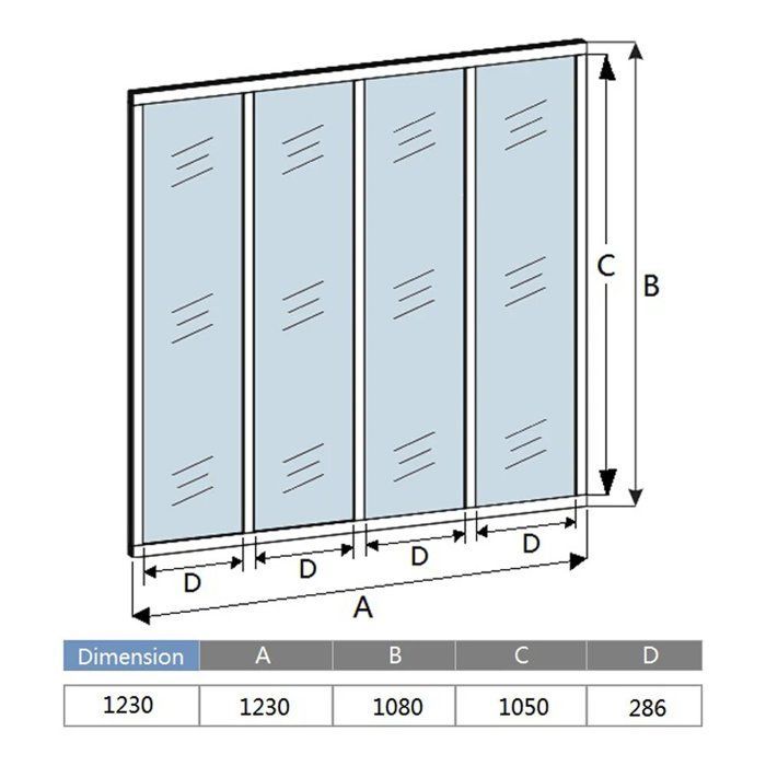 Workshop-style glass partition in powder-coated aluminum and 4mm tempered glass - W.123 x H.108 cm - Black - Maximum Brightness