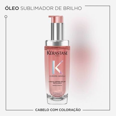 Kérastase Chroma Absolu L'Huile Chroma Éclat täytettävä hiusöljy värjätyille hiuksille, kiiltoa & väriä, 75 ml