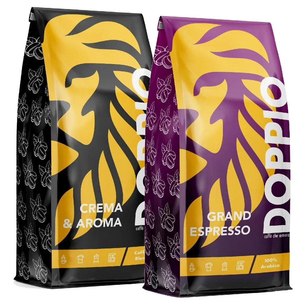 Blue Orca Coffee Zestaw (Doppio Crema & Aroma 1 kg + Doppio Grand Espresso 1 kg)