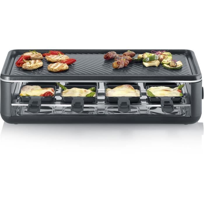 Parrilla para raclette SEVERIN - RG2365 - Para hasta 8 personas - Revestimiento cerámico - 1300 W