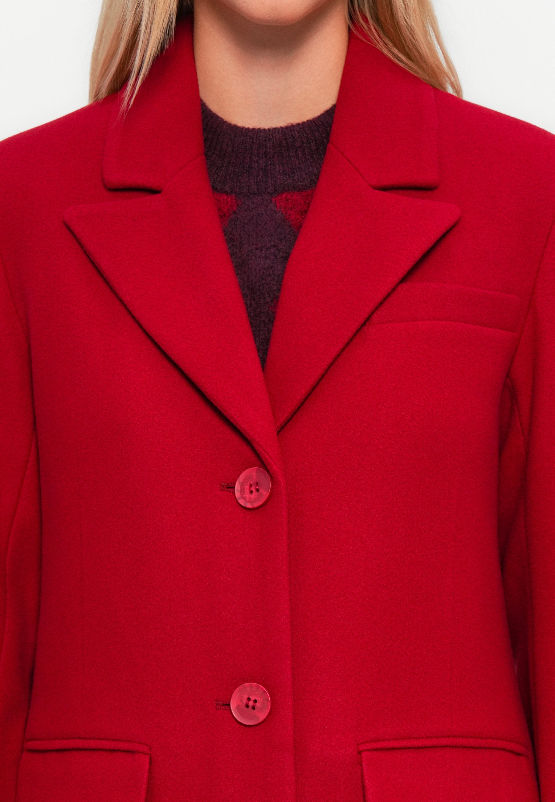 ONLY ONLNANCY LIFE LONG FITTED COAT - Klassieke jas - karanda rood