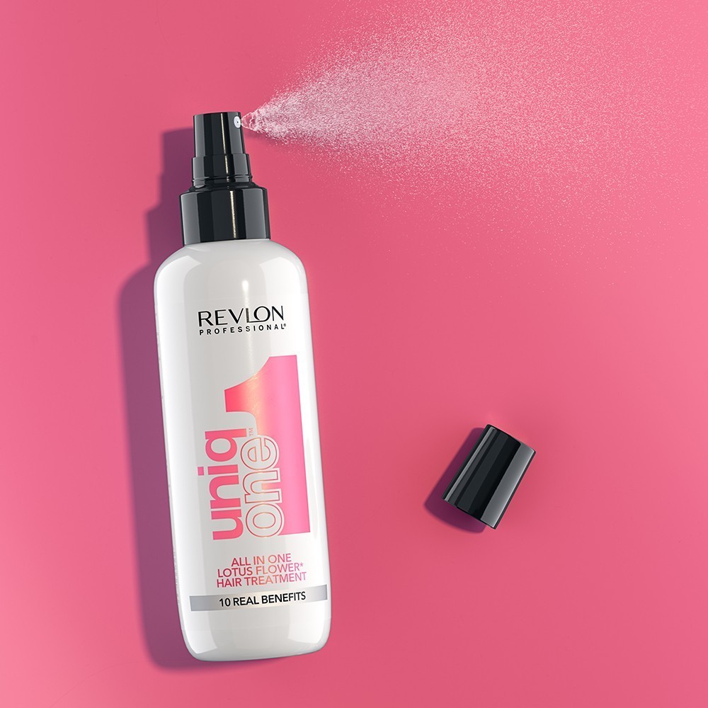 Revlon Professional matu kopšanas līdzeklis ar karstuma aizsardzību pret bojājumiem UniqOne Lotosa zieds, 150 ml