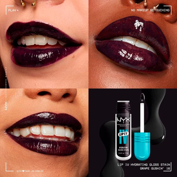 NYX Professional Makeup Lip IV 16 Grape Gushin' Hydraterende -huulikiilto