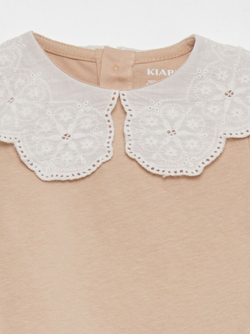 Complete set van t-shirt en legging - 2-delig - BEIGE