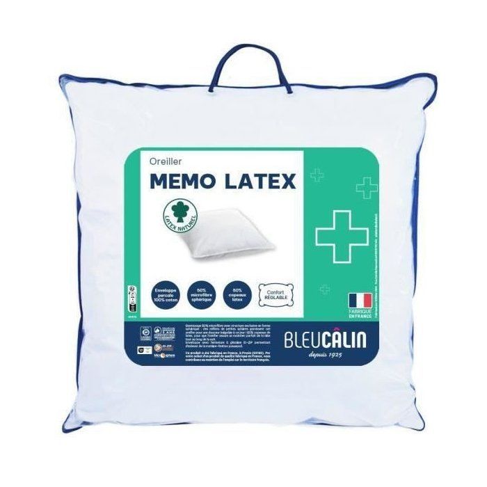 Cuscino Memolatex - 60 x 60 cm - Medio - BLUE CALIN - Bianco