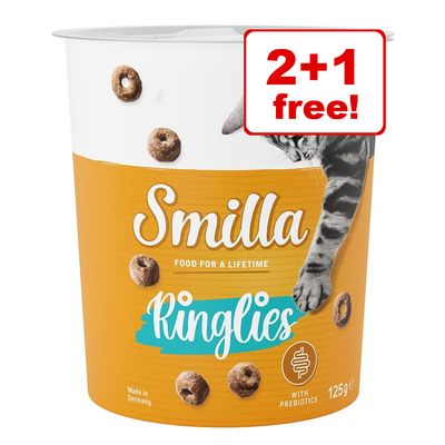 pacotes de 125g de petiscos Smilla para gatos – Leve 2 e ganhe 1 grátis!*