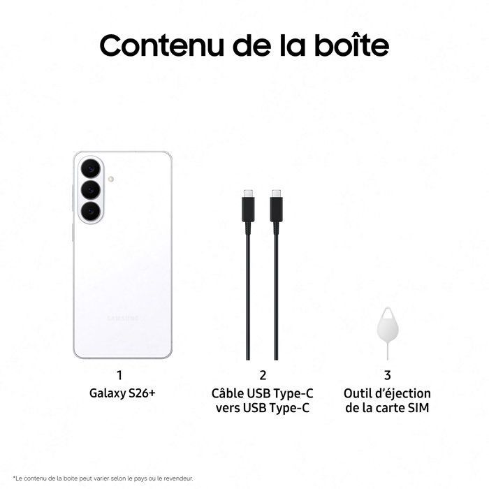 Samsung Galaxy S26 Plus AI Smartphone 256 GB White